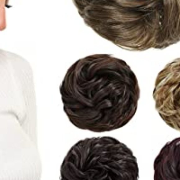 Messy Hair Bun Hair Scrunchies Extension Medium Brown Hair New - Picture 2 of 3